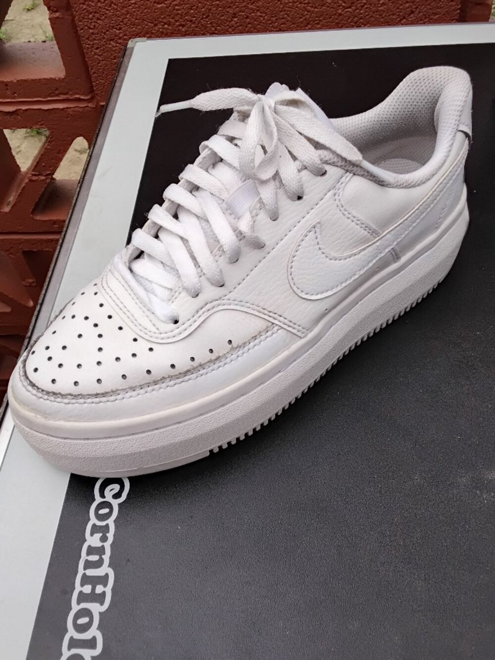 Nike Court Vision Alta LTR "Triple White" (Womens Size 8)